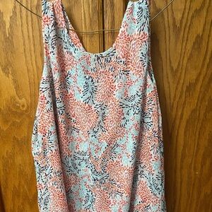 Fever Double Layer Super Cute Dressy Tank Top Sz S White Peach Tan